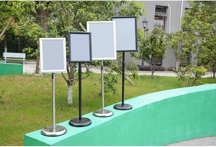 展示架立式a4车间标识牌架可移动落地不锈钢仓库区域标识架标示牌