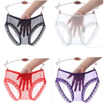 Full transparent sex underwear women thin non-crotch full-exposed Net gauze real tulle see perspective hot temptation sexy
