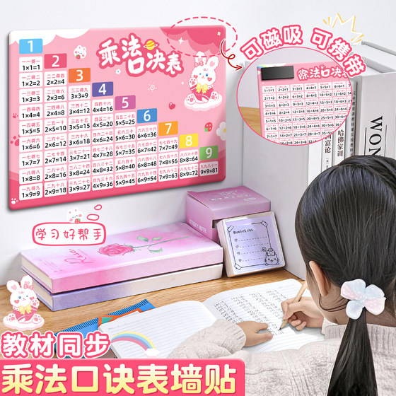 Multiplication formula table reciting artifact hanging chart 99 multiplication table wall sticker card division number second grade teaching aid E1
Multiplication formula table reciting artifact hanging chart 99 multiplication table wall sticker card division number second grade teaching aid E1
