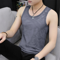 2 pieces of ) Men's vest summer ice wire tightness tight personality fitness sleeve T-shirt caretaker tide