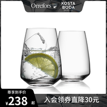 Orrefors Import artisanal crystal glass cups PULSE water glass Home suit juice Cup brief Nordic ins