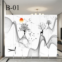 Screen partition wall Living room folding mobile entrance Simple modern bedroom occlusion Home office decoration