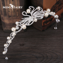 MF childrens pearl crown headdress photography photo girl swan hair Performance Performance performance headwear accessories girl