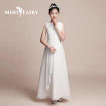 Childrens host small dress Princess dress Girls high-end wind orchestra concert piano performance dress Evening dress skirt