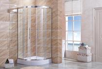 Shower room overall bathroom sliding door tempered glass bath room partition screen arc fan-shaped high-grade aluminum alloy frame