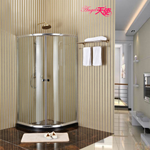 Water retaining strip shower bottom basin bright silver integral simple shower room bathroom bath room tempered transparent glass