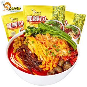 好欢螺螺蛳粉400g克*3袋 正宗广西柳州螺狮粉特产包邮原味螺丝粉