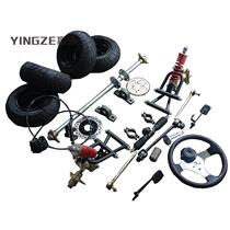 Self-made modified four-wheel go-kart motocross motorcycle accessories Rocker arm suspension steering machine Rear axle rear axle 6 inch wheel