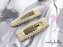 Off-the-shelf South Korean imports of Dongdaemun woolybully New Pearl red hairclip edge clamp issuing female