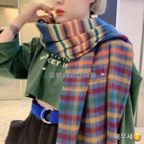 2020 autumn and winter South Korea East Gate memuse new color plaid scarf big shawl women warm scarf