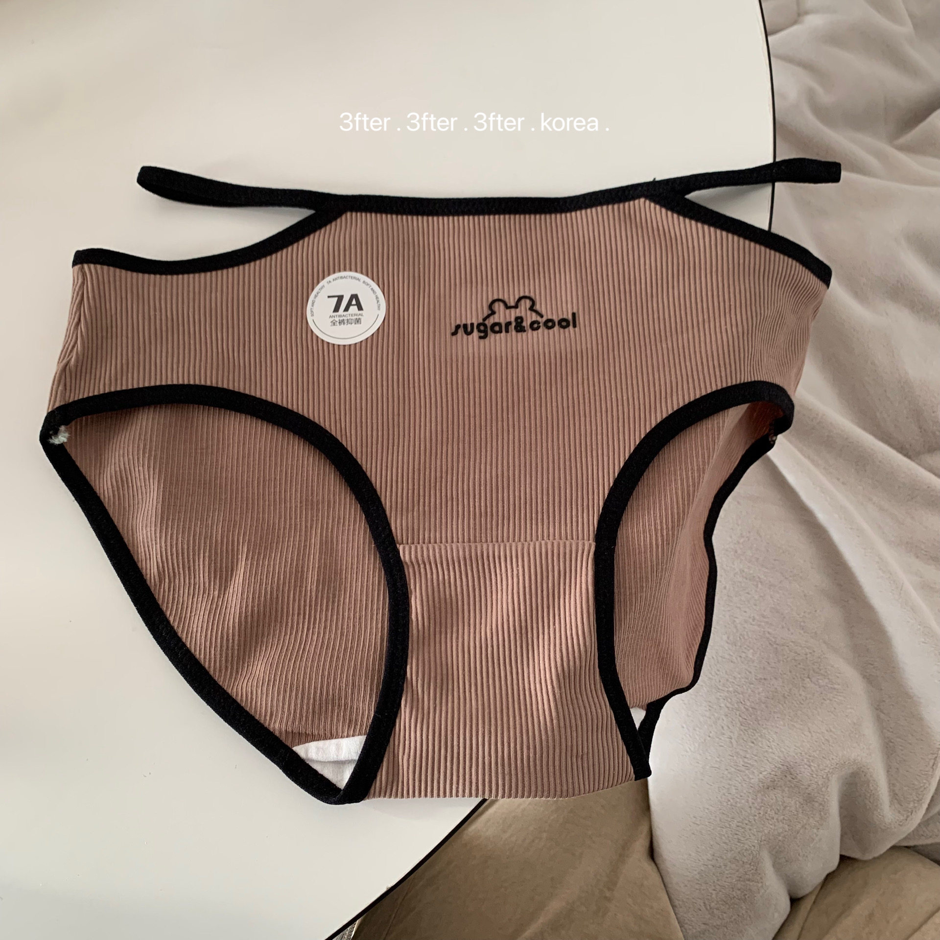 美国气息好重!小设计低腰长裤设计露腰系带镂空纯欲字母内裤女