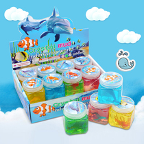 Crystal mud children slime marine animal snot rubber clay jelly color mud transparent material girl toy