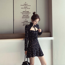 Qipao Improved version Liandress 2022 Summer new crushed floras with slim temperament skirt children French style retro