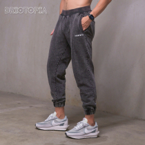 DRIOTOPIA heavy wash fried color sports pants mens retro old casual pants loose sanitary pants WOMEN DRIOCO