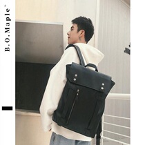 BOMaple New Tide Cards Double Shoulder Bag Han Edition Mens Bag Fashion Trends Casual Backpacks Bag big capacity Travel