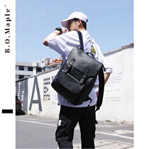 BOMaple Tide Card Han Version New Crazy Maple Mens Double Shoulder Bag Trend European and American Wind Schoolbag Mens 100 lap rucksack