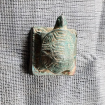 Ancient antiques Miscellaneous Han Dynasty seal pure copper turtle seal small number copper seal small copper seal exquisite form