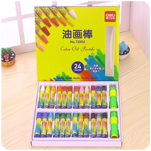 8.6元包邮  deli 得力 6963 油画棒 24色