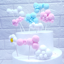 Cake decoration plug-in small fresh soft cute large cloud three-dimensional cloud cake decoration plug-in accessories marshmallow