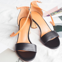 Lithuania selected limited metal heel with sandals header coat 18062672F