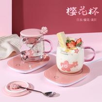 Glasses transparent cups children good-looking office high-value ladies drinking cups with handles handles and covers