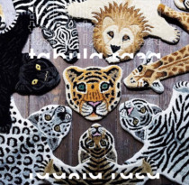 Tabula Rasa) Doing Goods handmade pure wool animal carpet Cushion tapestry imported from the Netherlands