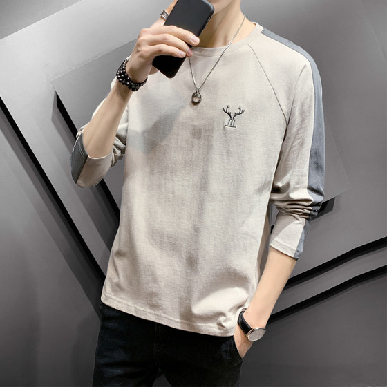 Cotton men's long-sleeved T-shirt 2025 spring and autumn new tops trendy loose summer thin inner bottoming shirt
Cotton men's long-sleeved T-shirt 2025 spring and autumn new tops trendy loose summer thin inner bottoming shirt