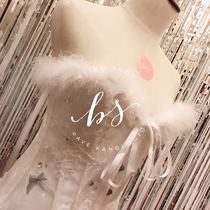 Corset waisted feather sweater edm edmbra glowing tutu skirt LED Light Puff skirt handmade electric sound export set