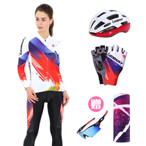 LB summer riding suit female long sleeve suit spring and autumn bicycle trousers long top-dressed mountain car suit fleet customization