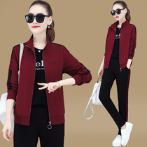 Sportswear Suit Womens Spring Autumn Season 2022 New Summer Han Version Loose Foreign Air Sweater Casual Fashion Three Sets