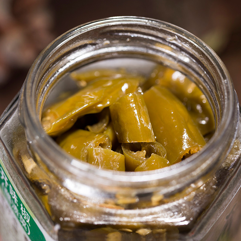 陕西宝鸡特产凤翔垚哥辣子醋渍辣椒夹馍夹馒头辣子酱红绿腌制辣椒