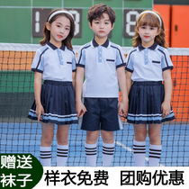 Kindergarten Garden uniforms 2021 Summer new Inn Wind Childrens school suit Suit Elementary School Kids Short Sleeve Class Clothing Summer Load