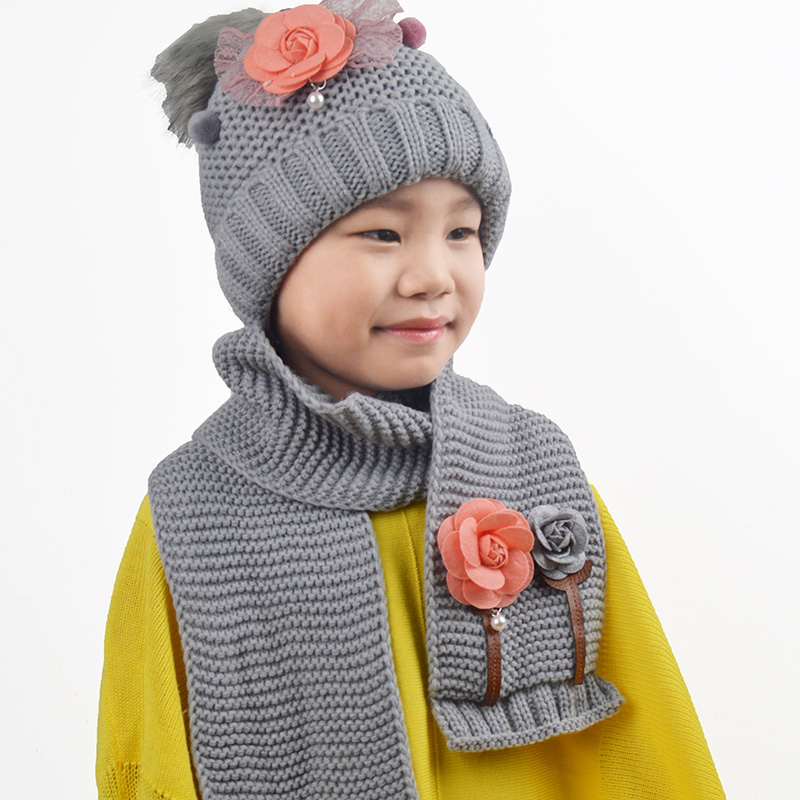 儿童帽秋冬毛线帽针织护耳帽加绒防风帽子女童帽小学生冬季保暖帽