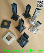 Stainless steel floor glass clamping stairs Swimming pool Living room Enclosed Railing Interior Exterior Solid Wood Steel Wood Armrest Accessories