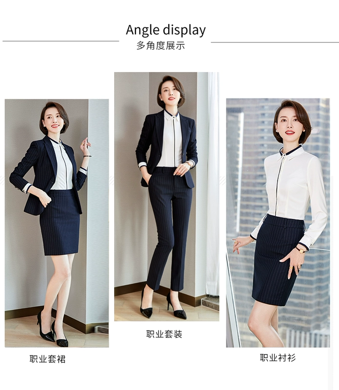 Suit phụ nữ phù hợp với chuyên nghiệp mặc mùa xuân và mùa đông mới khí chất thời trang nữ phù hợp với giám đốc phỏng vấn lễ tân khách sạn mặc chính thức - Bộ đồ