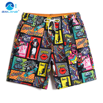 Summer seaside beach pants quick-drying loose flat corner Sports mens flower shorts sports five-point swimming trunks