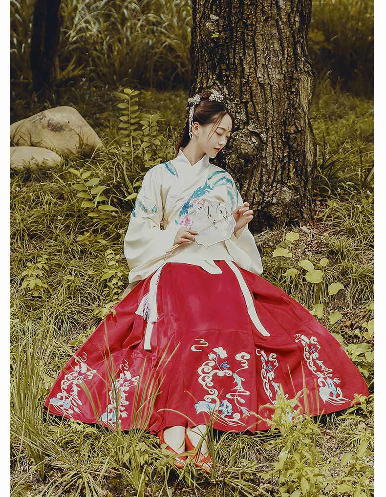 凤来仪汉服女交领袄裙古装琵琶袖