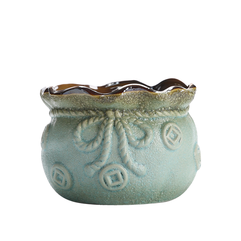 Fleshy old running the mage, compose of jade flower POTS of large diameter high butterfly orchid flower POTS orchid green plant ceramic flower implement