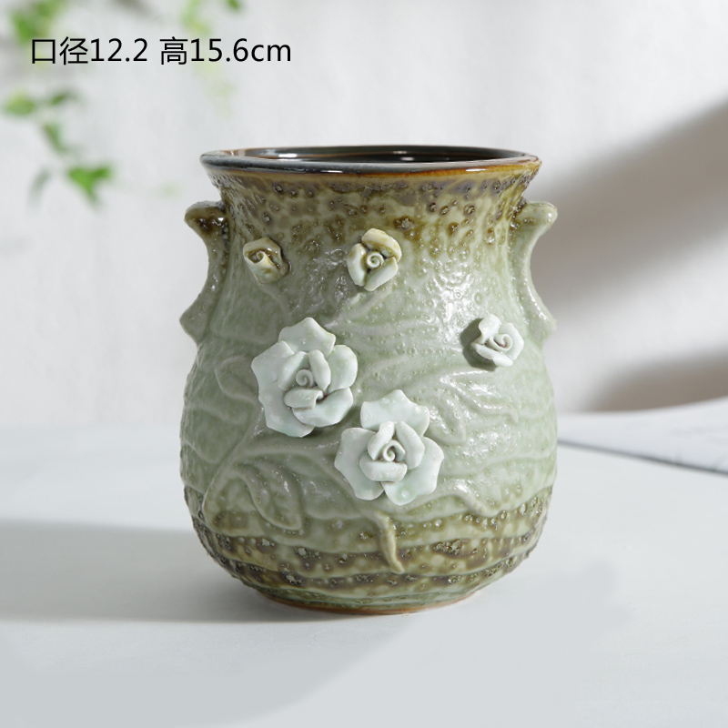 Fleshy mage, high pot with meat and old running the ceramic flower, dried flower vase interior furnishing articles, green plant flowers