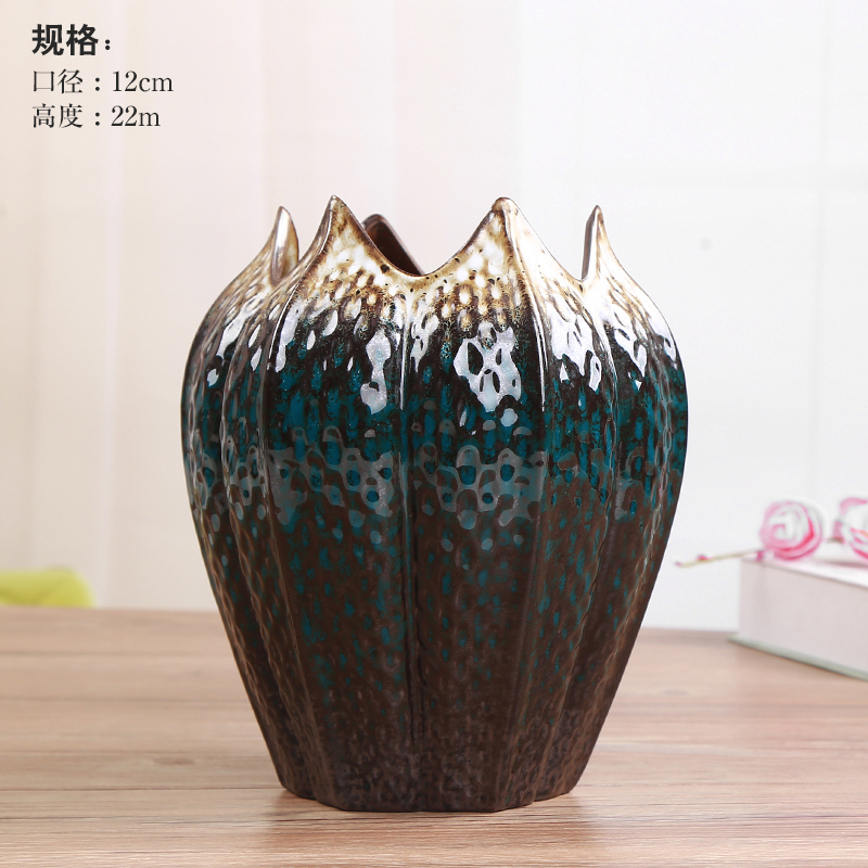 Lily fresh flowers made large dry flower vase interior decoration ceramics all over the sky star rose porcelain vase