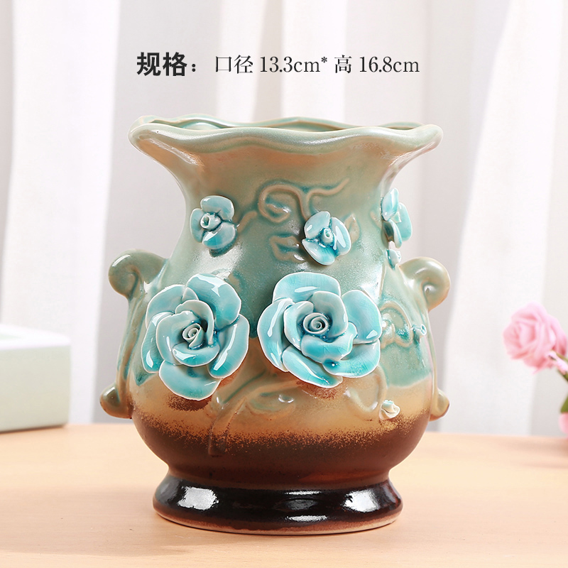 European fleshy flower pot green plant large new the old running group of flesh ceramic flower pot rosy rabbit ears mage basin