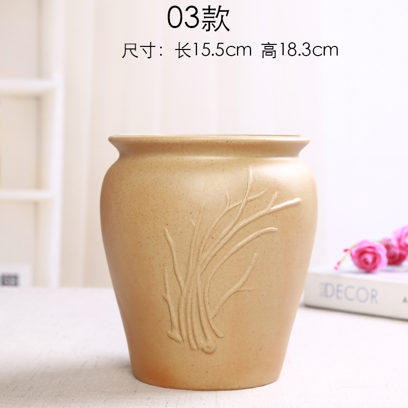 Coarse TaoSu burn breathable ceramic flower POTS of meat meat the plants more old high running with large diameter black mage, ceramic flower pot