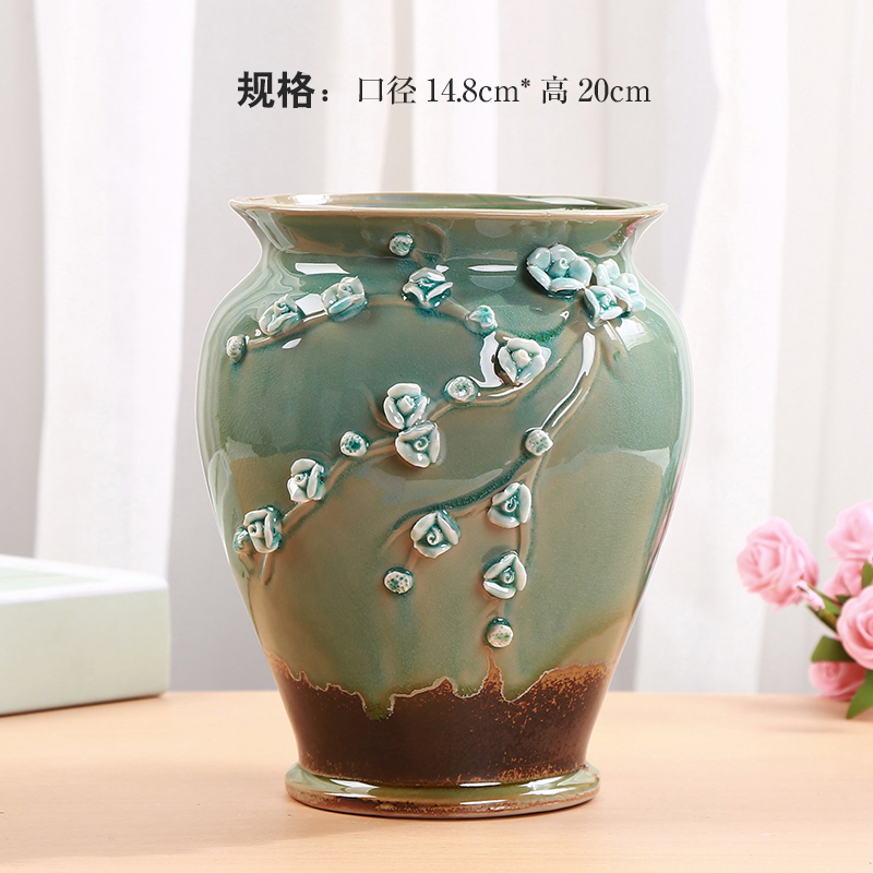 European fleshy flower pot green plant large new the old running group of flesh ceramic flower pot rosy rabbit ears mage basin