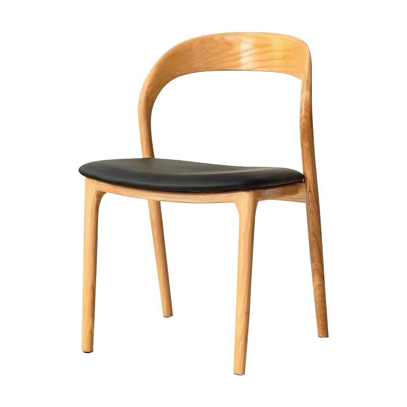北欧实木餐椅靠背家用椅子半圆原版餐椅