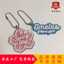 Color glitter acrylic engraving color to map custom printing Translucent glitter pendant key chain production