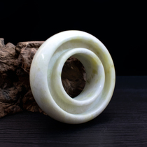 Natural Jade Jade Muscular Stone Wellness Massage Wheel Blue Field Jade Xiu Jade Large Disc Back Scraping Theorist Beauty Beauty Body