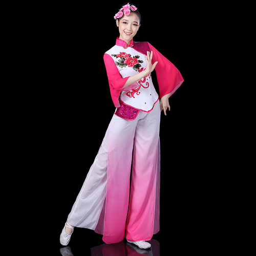 Chinese folk dance costumes for women Yangko costume performance costume middle aged and elderly Fan Dance Costume national style square dance suit female adult