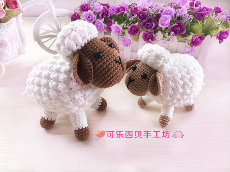 毛线西贝原创059小羊时代diy玩偶视频编织恐龙钩针宝宝包送可乐乐高侏罗纪材料手工玩具积木视频图片