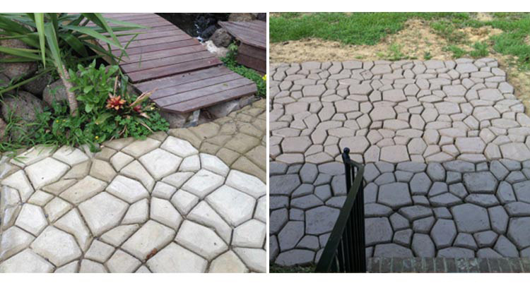 塑料个性简易地坪铺地砖花园别墅路面设计水泥diy混凝土铺路模具