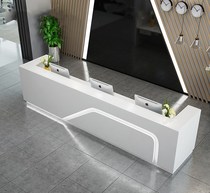 Baking paint front desk company reception desk white creative bar modern simple beauty salon cash register information desk customization